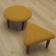 Set of two mustard footstools, Danish design, 1990s, production: Denmark