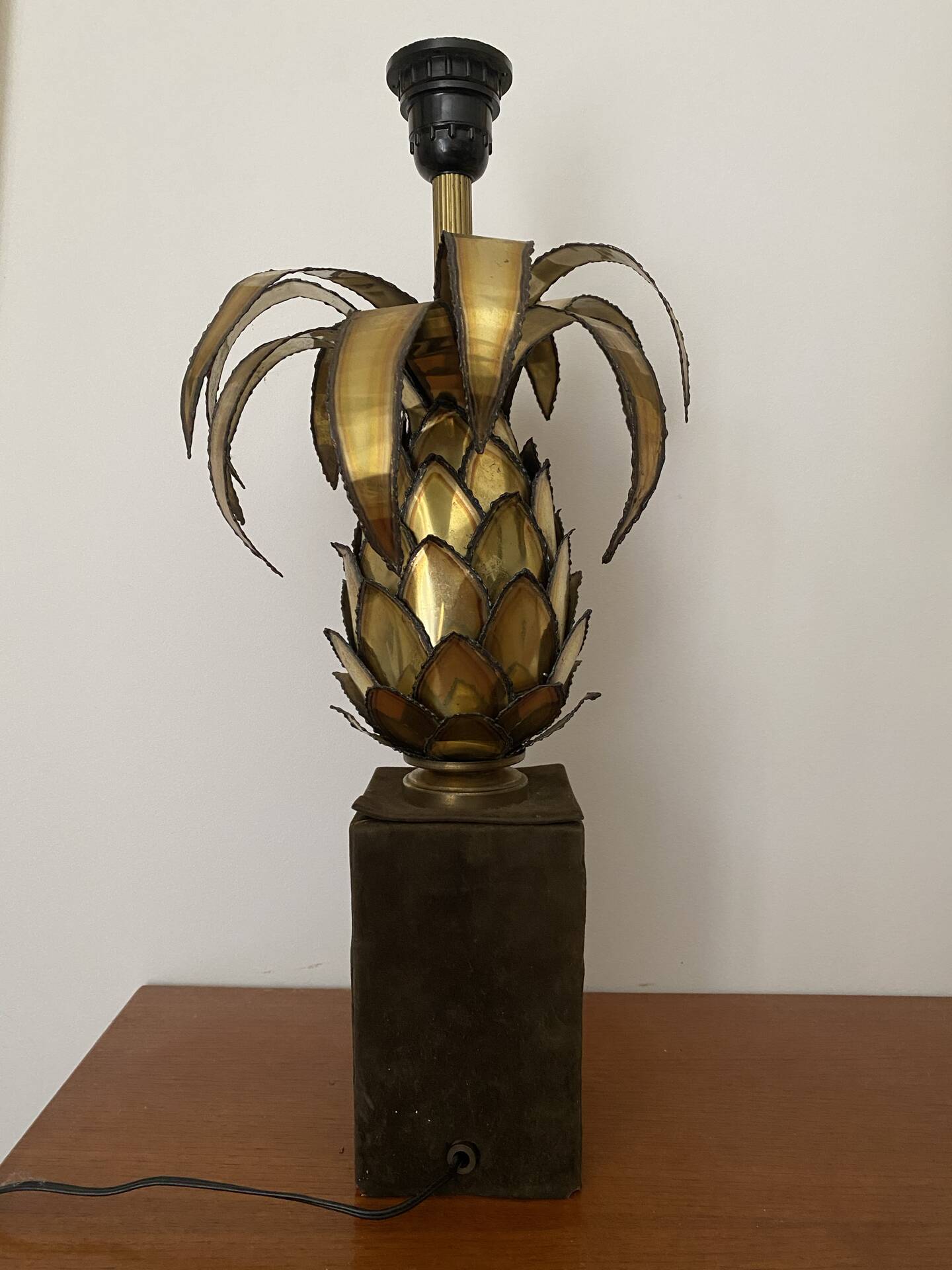 Vintage Pineapple Lamp Maison Jansen
