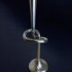 XL knotted candlestick in solid aluminium, Italy, 1980s