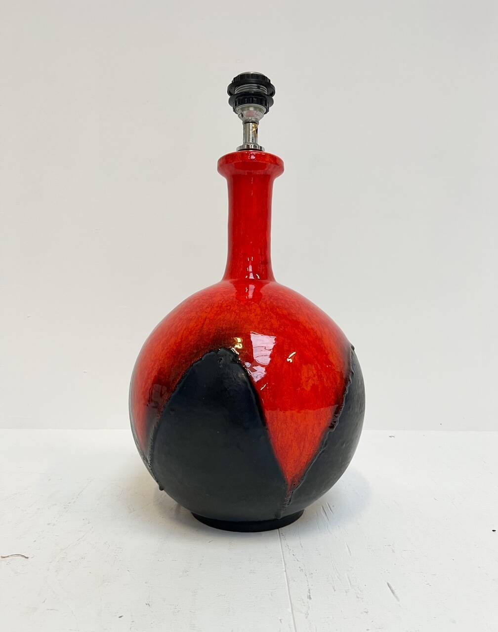 Spherical ceramic lamp in West Germany style, 1960s