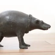 Bert Kiewiet – 'Het Tietenbeest', bronze fantasy creature, circa 1980