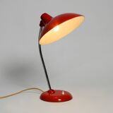 Original red Kaiser Idell metal table lamp model 6786 from the 1960s