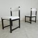 Set of 8 brutalist dining chairs by Emiel Veranneman for Decoene, 1970s