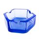 Art Deco ashtray, blue crystal, Bohemia Moser, Czechoslovakia, 1930s
