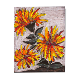 Nature morte aux fleurs - peinte