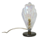 Foliage table lamp in glass and anthracite gray metal. 80 years