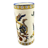Small cylindrical vase in Gien earthenware - Renaissance pattern