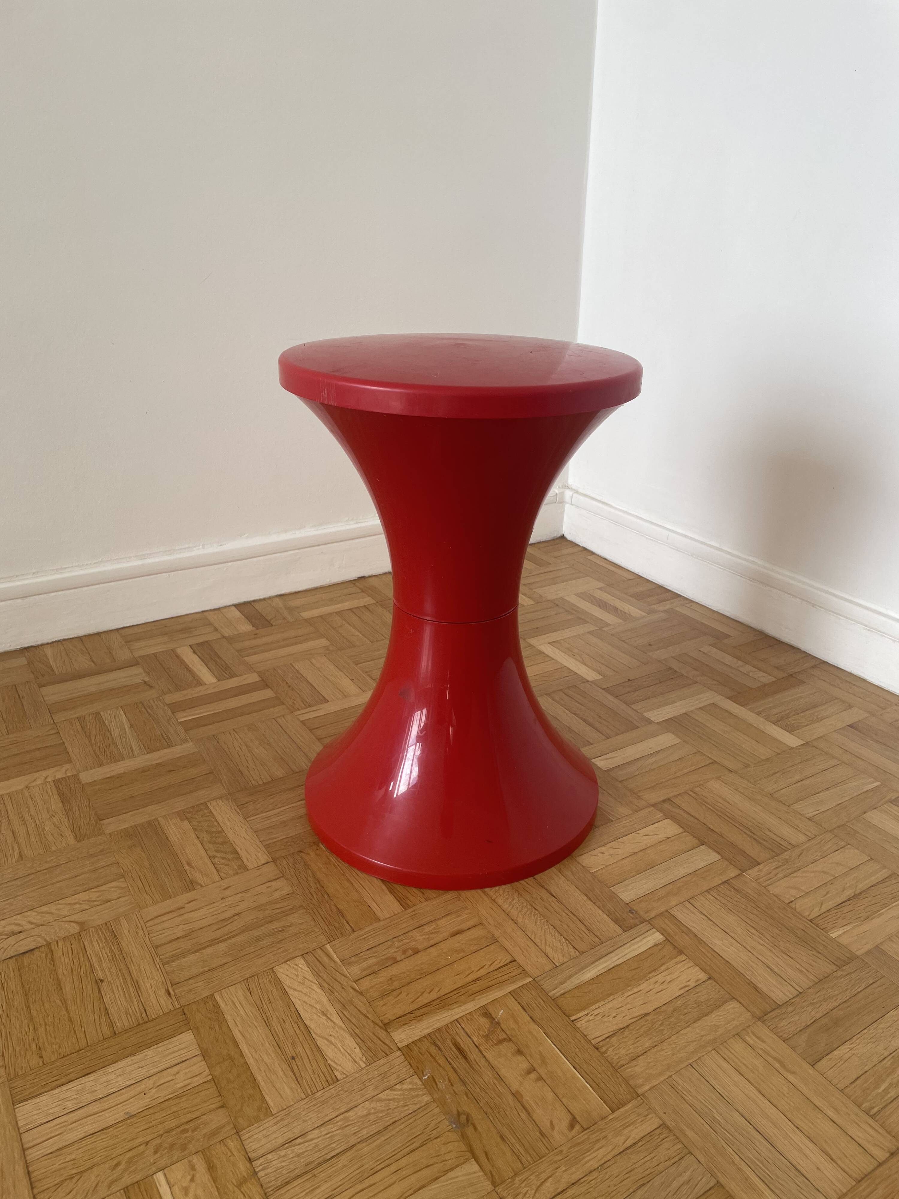 Tabouret tam tam rouge