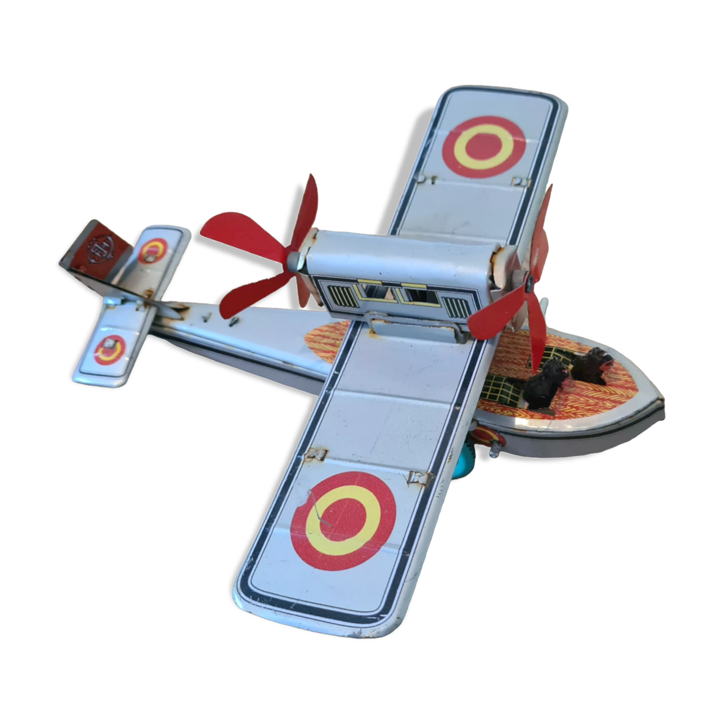 Collectible tin plane, vintage