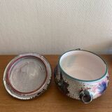 Service en ceramique vallauris 60s decor chardons