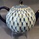 Lomonosov Imperial Porcelain XXL 2000ml Teapot Cobaltnet 22 Carat Gold