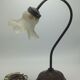 Old brass with tulip gooseneck light