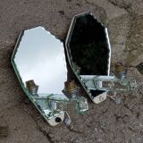 Pair of Murano mirror wall lights from the 50s