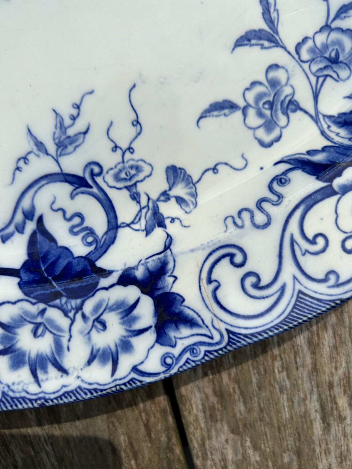 Oval dish Flora Creil and Montereau 1880
