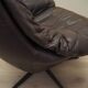 Leather swivel armchair, Danish design, 1960s, designer: H.W. Klein, manufacture: Bramin