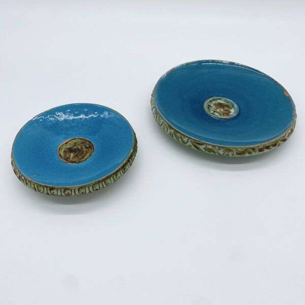 Coupelles, Gilbert Portanier et Denise Ramamgno, Vallauris 1950