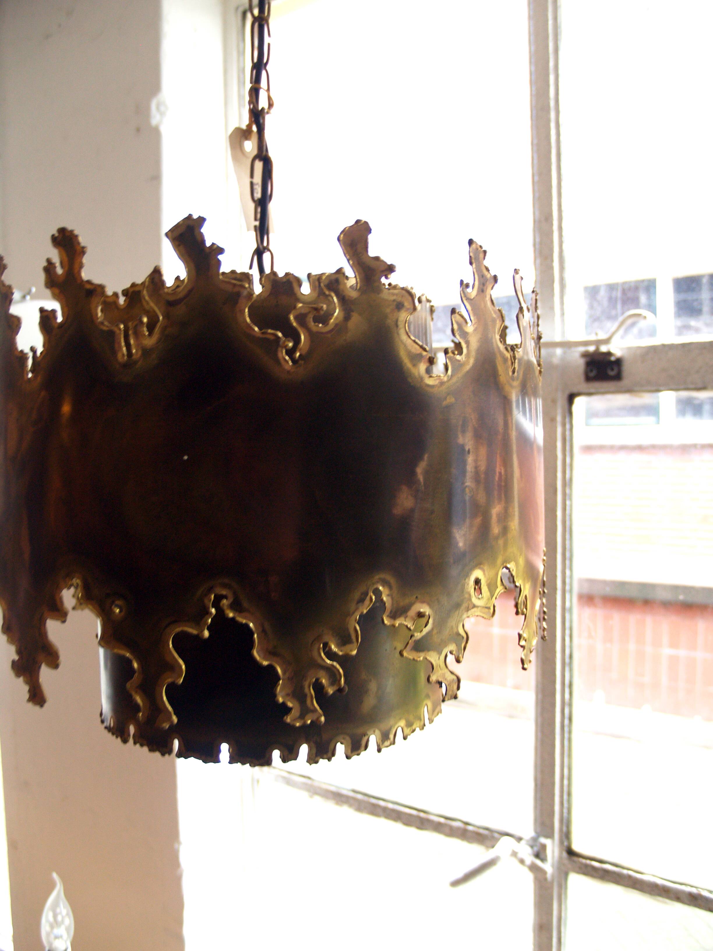 Svend Aage Holm Sorensen Danish brass pedant lamp