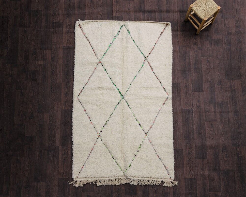 Berber carpet colored diamonds 145x245 cm