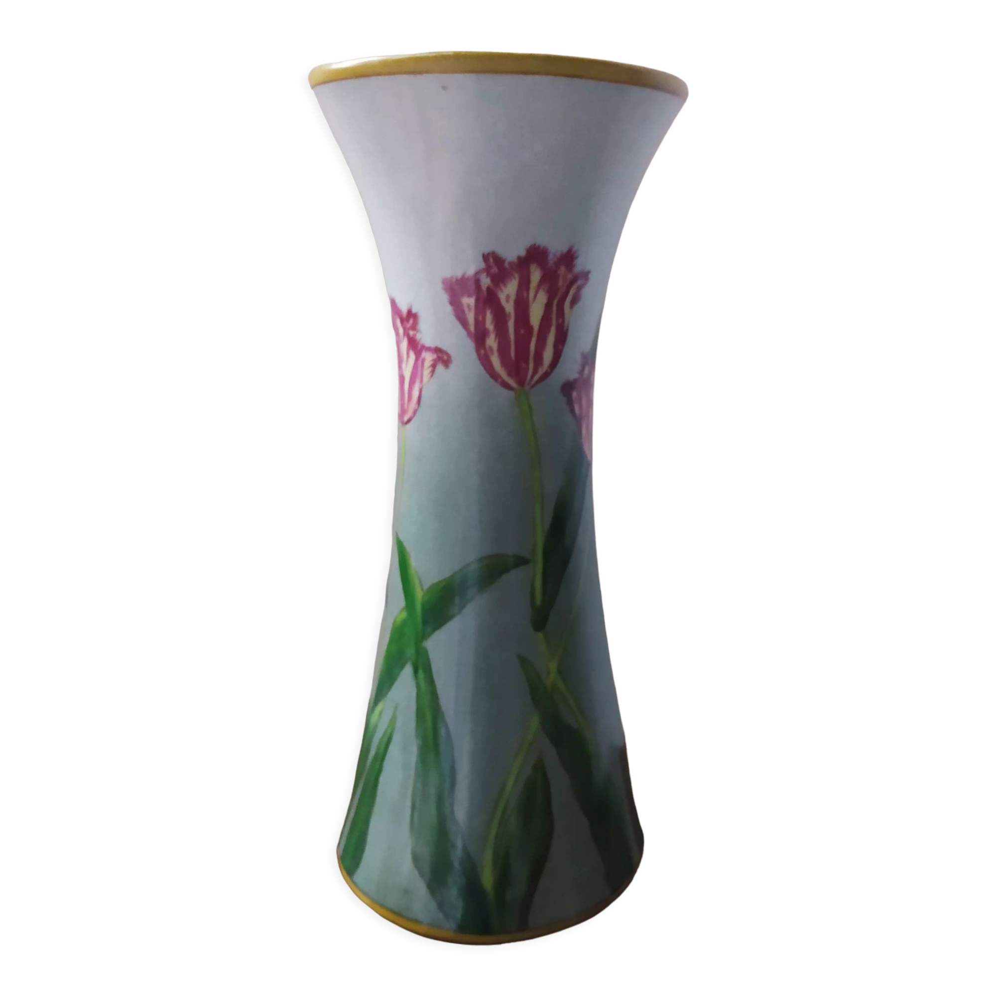 Art deco vase with tulip decoration