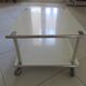 Table basse space age double plateaux en acier laqué blanc, France