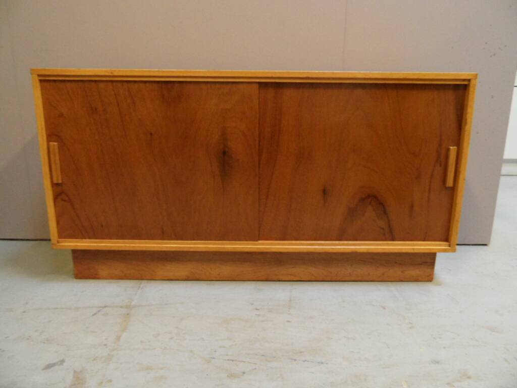 Mid Century vintage filing cabinet with sliding doors 1960's
