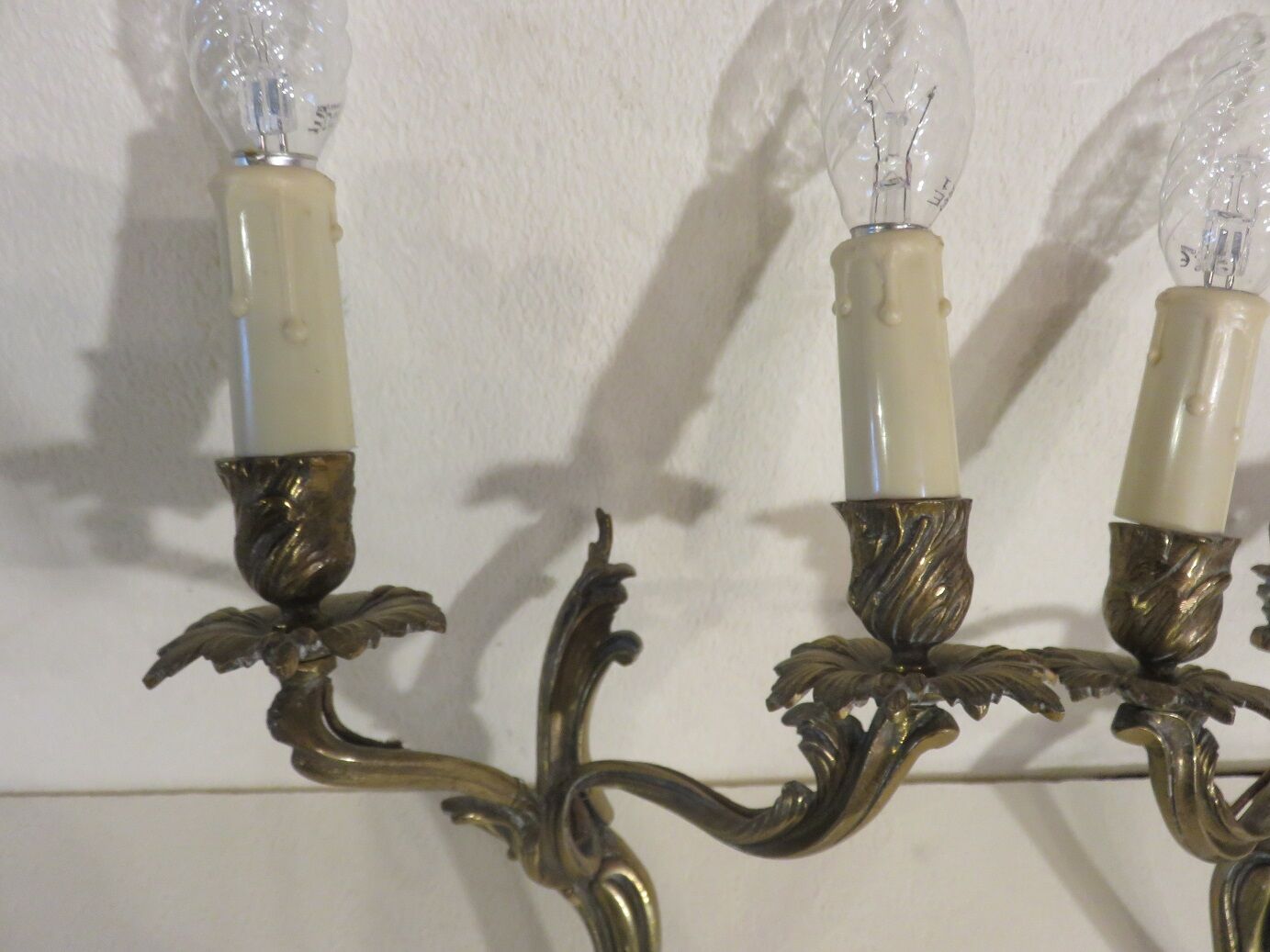 Paire d'appliques en bronze