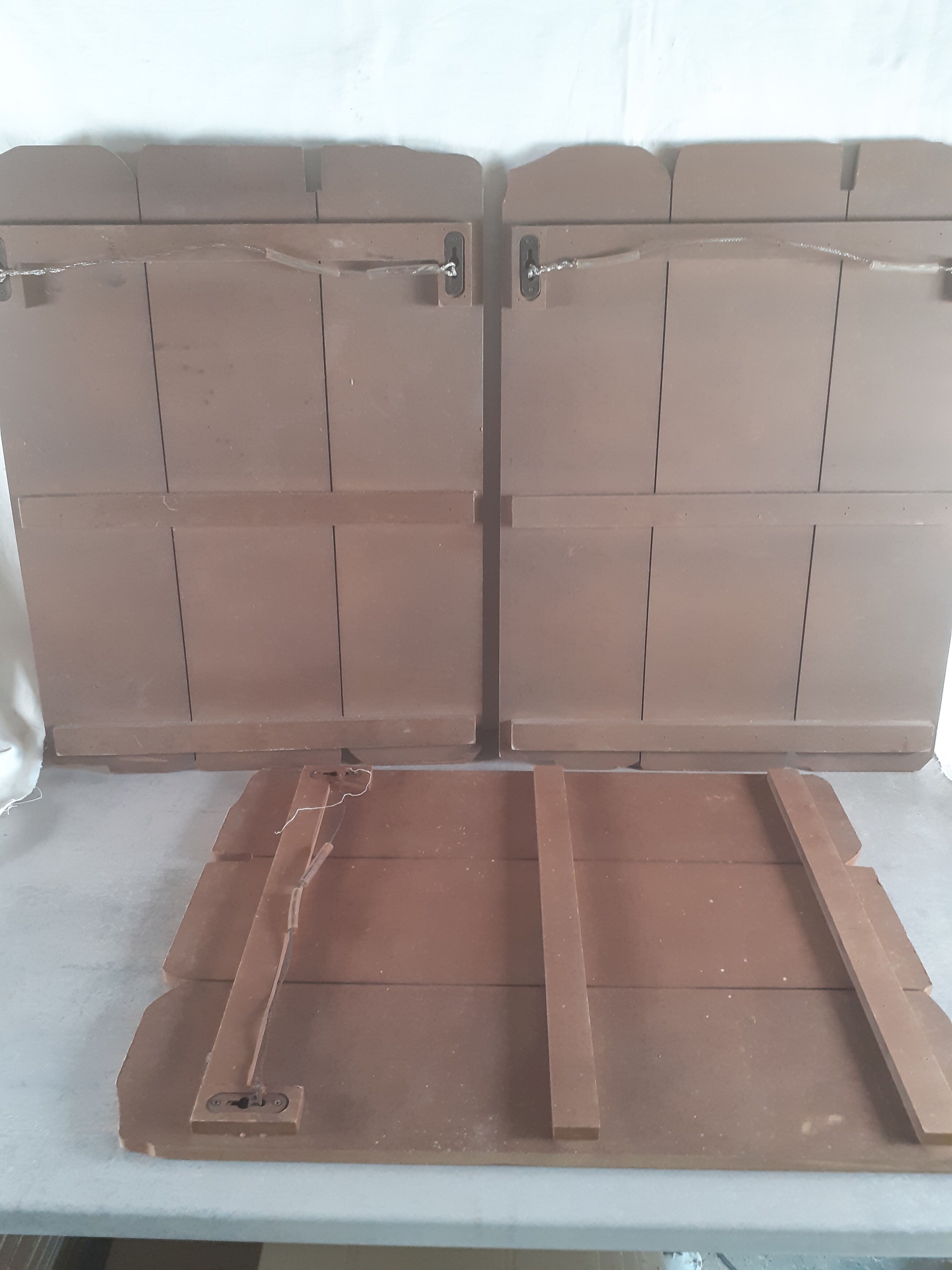 Set of 3 wooden panels le petit echo de la mode old revue