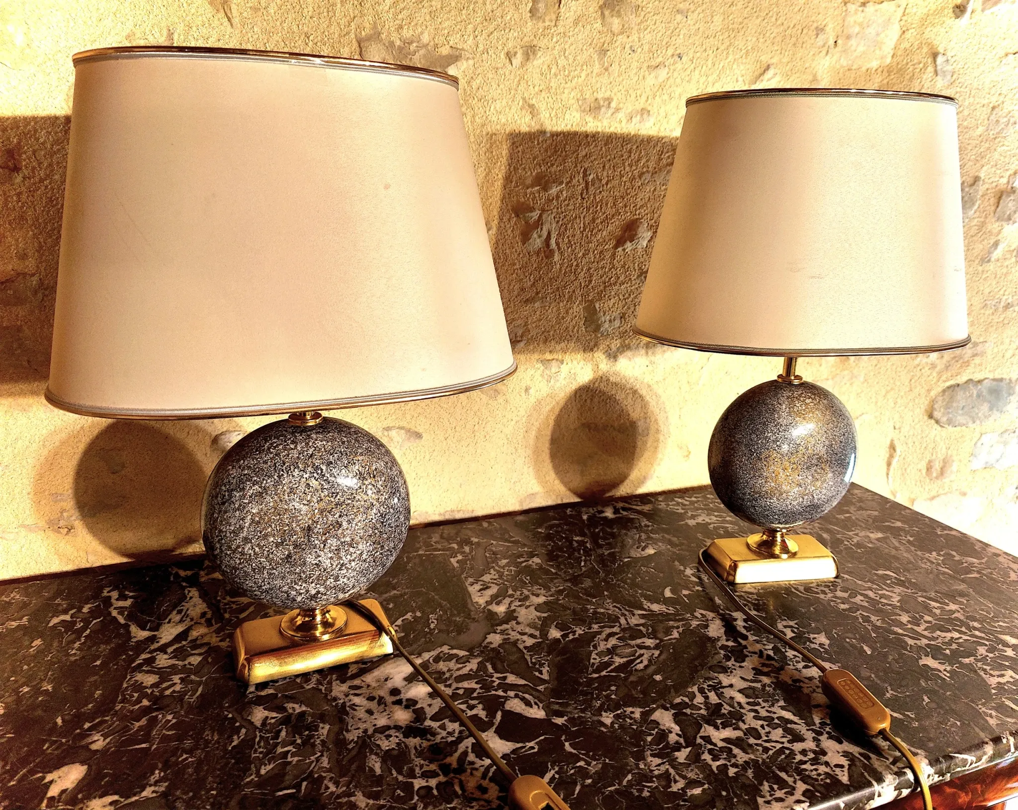Paire de lampes vintage le dauphin