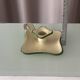Vintage Belgian Enamel Chamberstick Candle Holder – Cream & Green