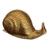 Vintage brass snail