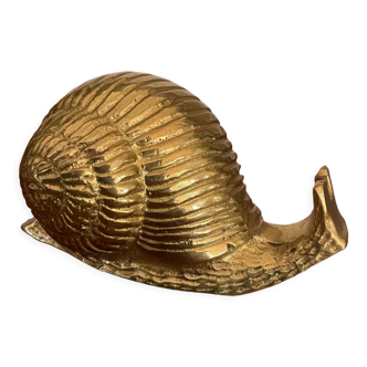 Vintage brass snail