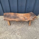 Solid wood bench
