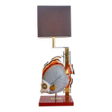 Lampe de table Giulia Mangani pour Oggetti Sculpture de poisson en porcelaine