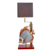 Giulia Mangani for Oggetti Porcelain Sculpture of Fish table Lamp