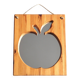 Miroir rectangulaire pomme en bois de pin et corde