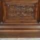 Very large Renaissance style center bed in carved walnut circa 1850