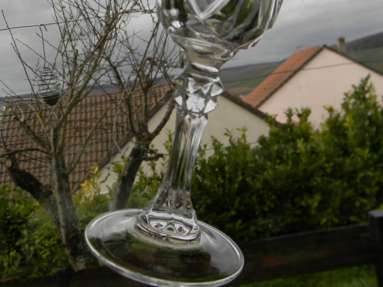 6 crystal champagne flutes from ARQUES. AUTEUIL model.