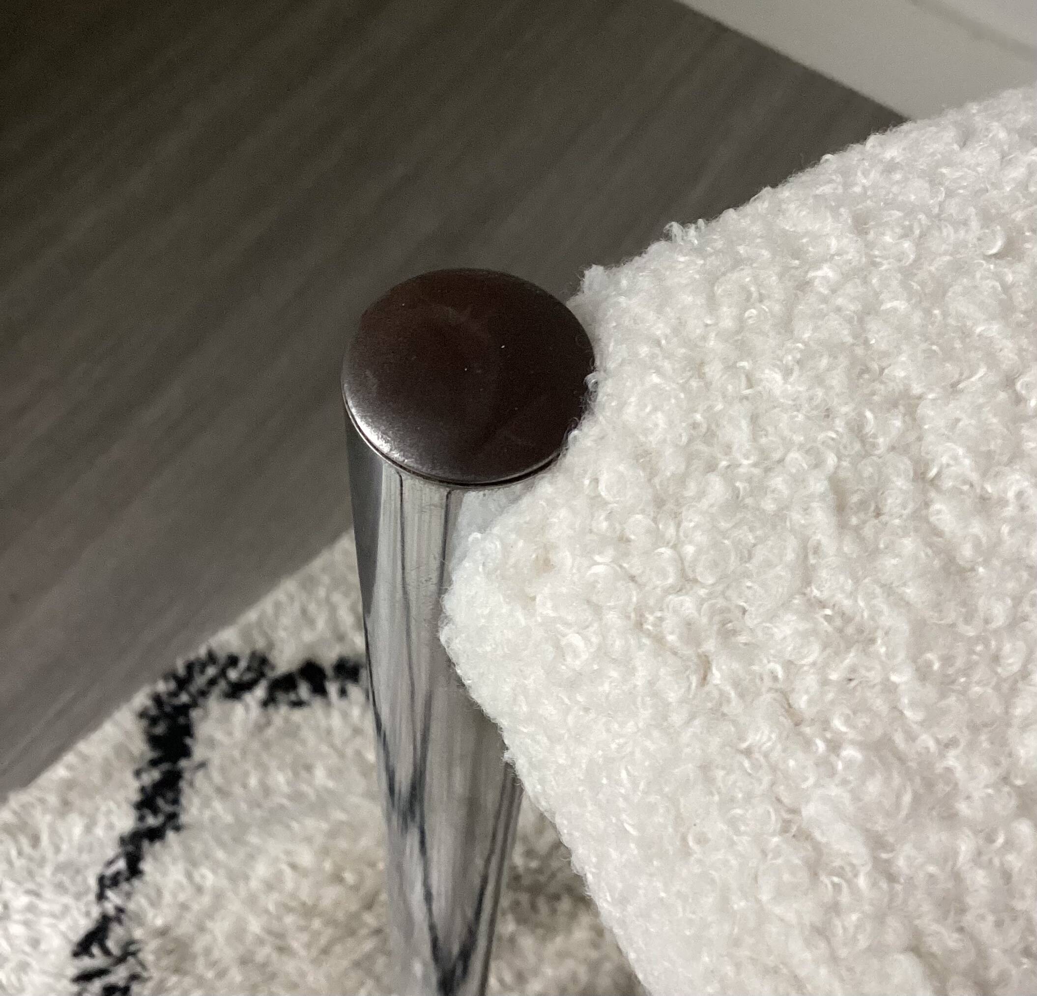 Vintage chairs from the 70s restored with a French terry fabric