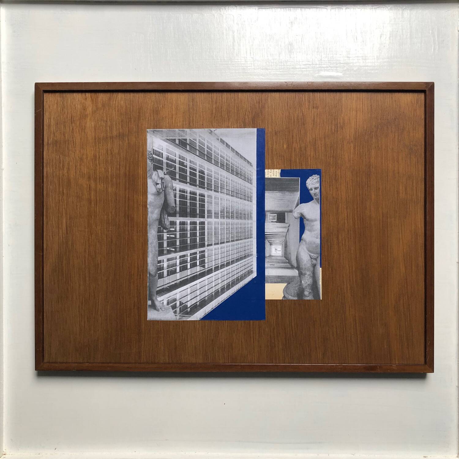 Framed abstract painting/collage