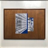 Framed abstract painting/collage