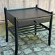 Vintage bedside table from the 1980s in black wood.