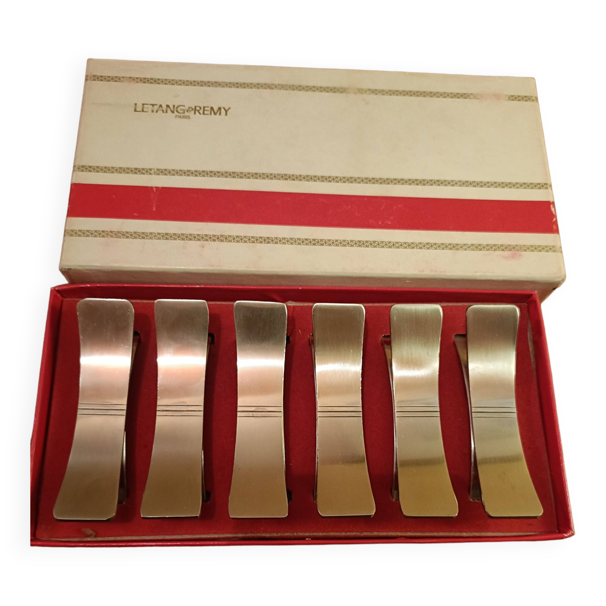 Six Letang and Rémy stainless steel knife holders