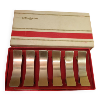 Six porte-couteaux  inox Letang et Rémy
