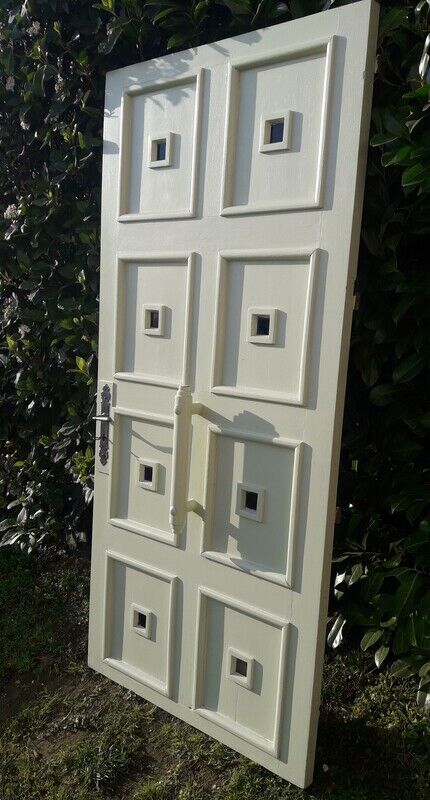 Door 200,6x93,7cm solid oak verso natural old