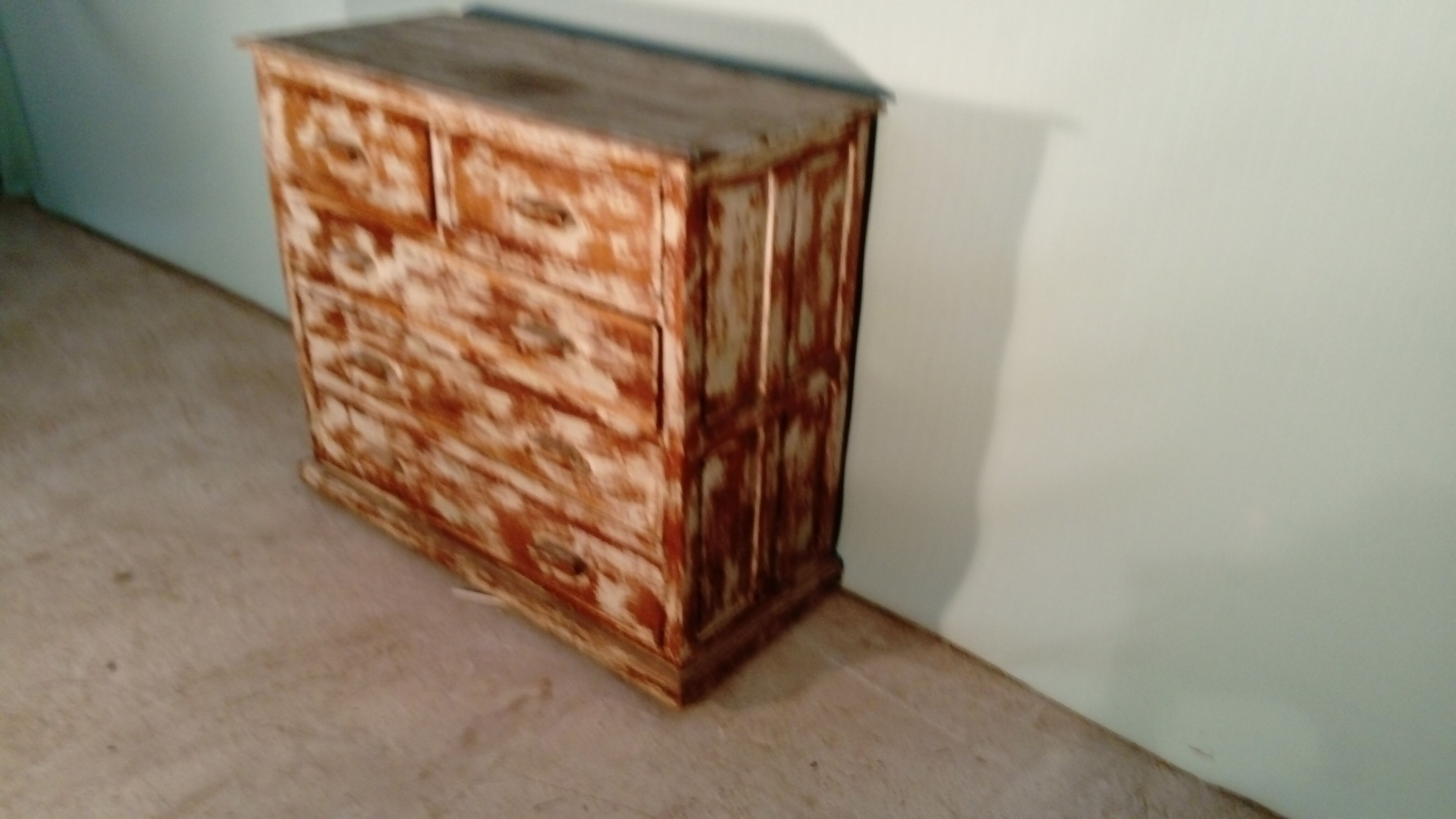 Patina teak dresser.