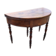 Half-moon console table in solid walnut