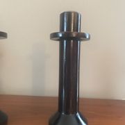 Pair of wooden candlesticks