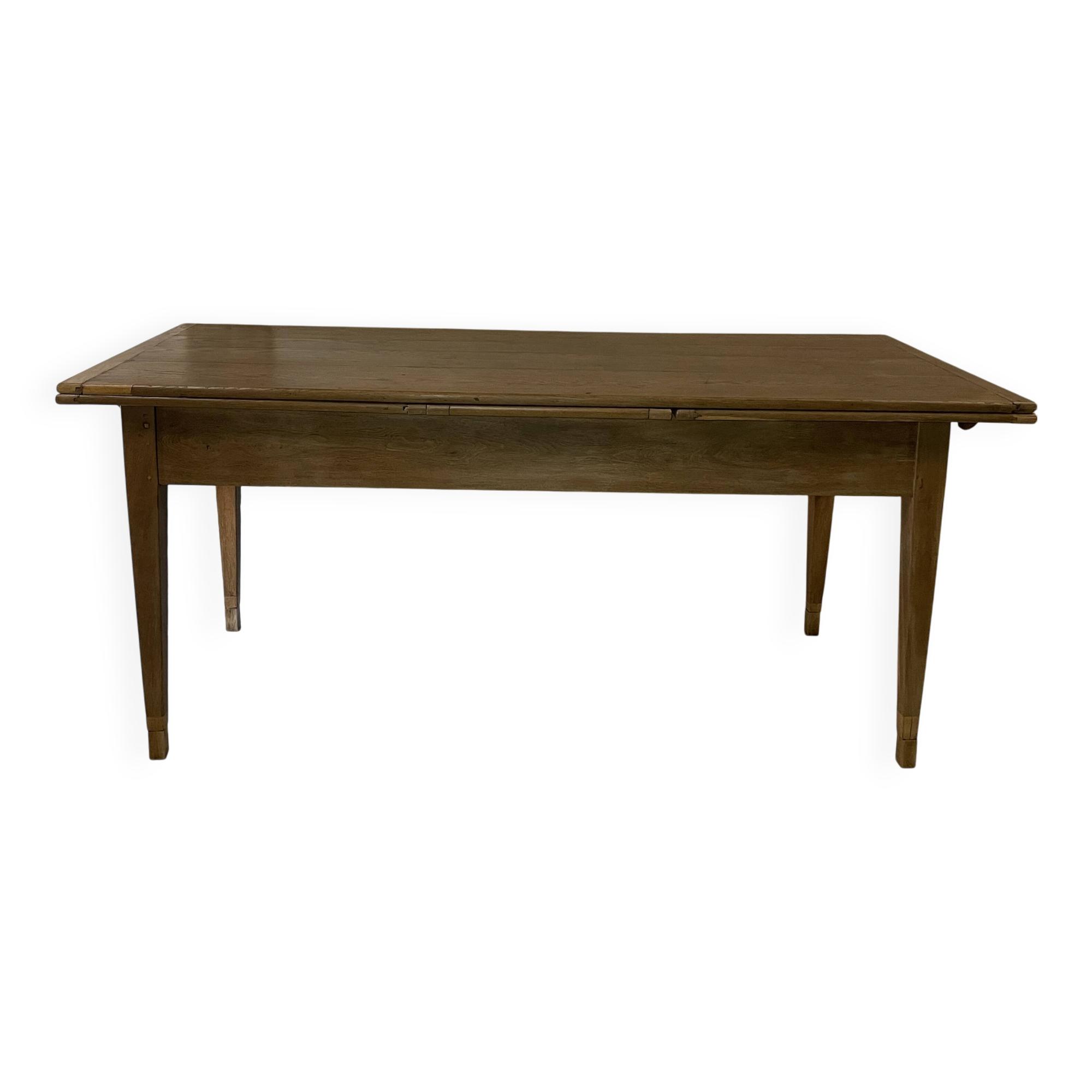Large extendable wooden dining table – up to 3.41 m – 2 extensions