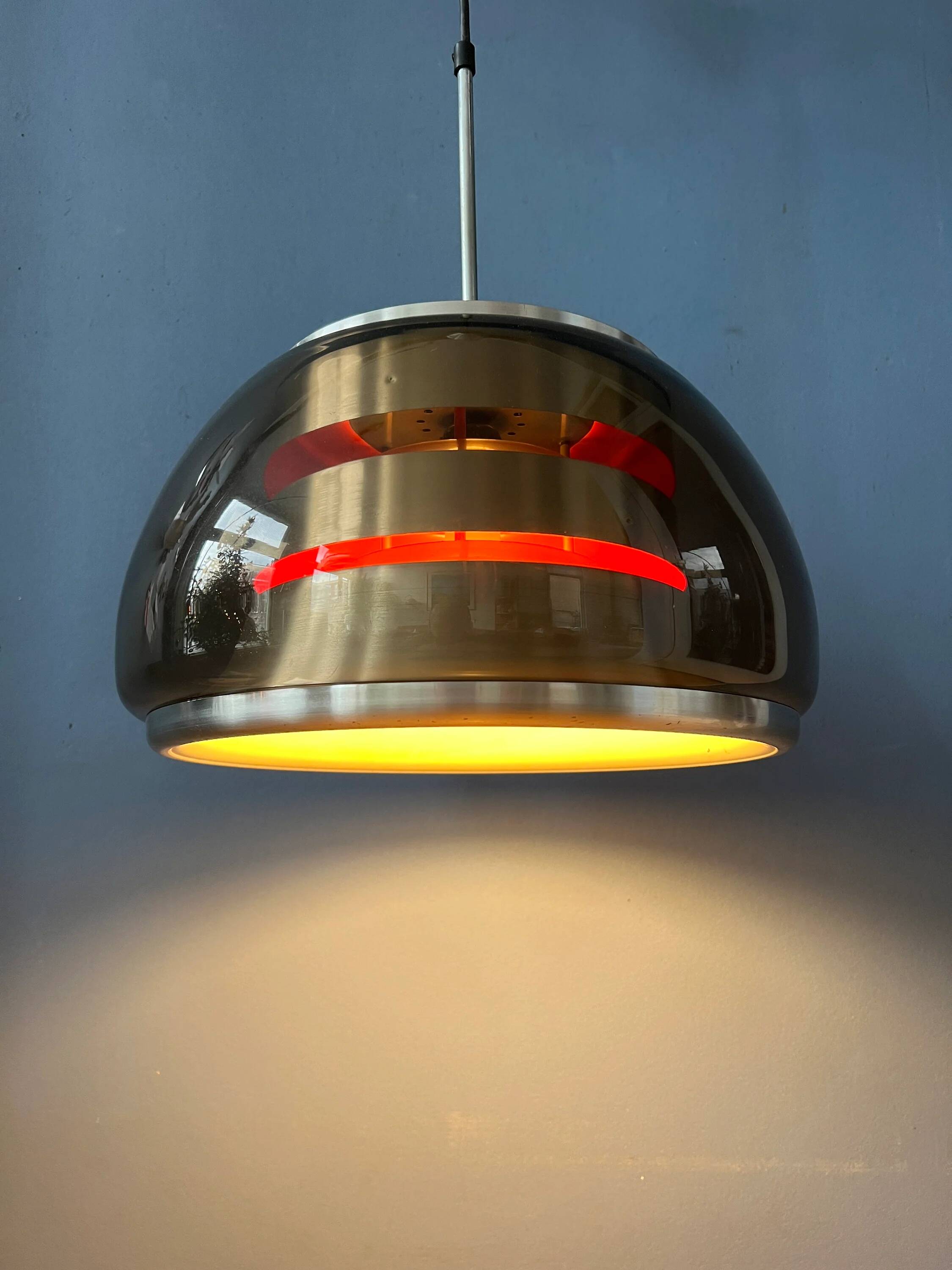 Suspension Space Age mid-century in smoked glass