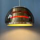 Suspension Space Age mid-century in smoked glass